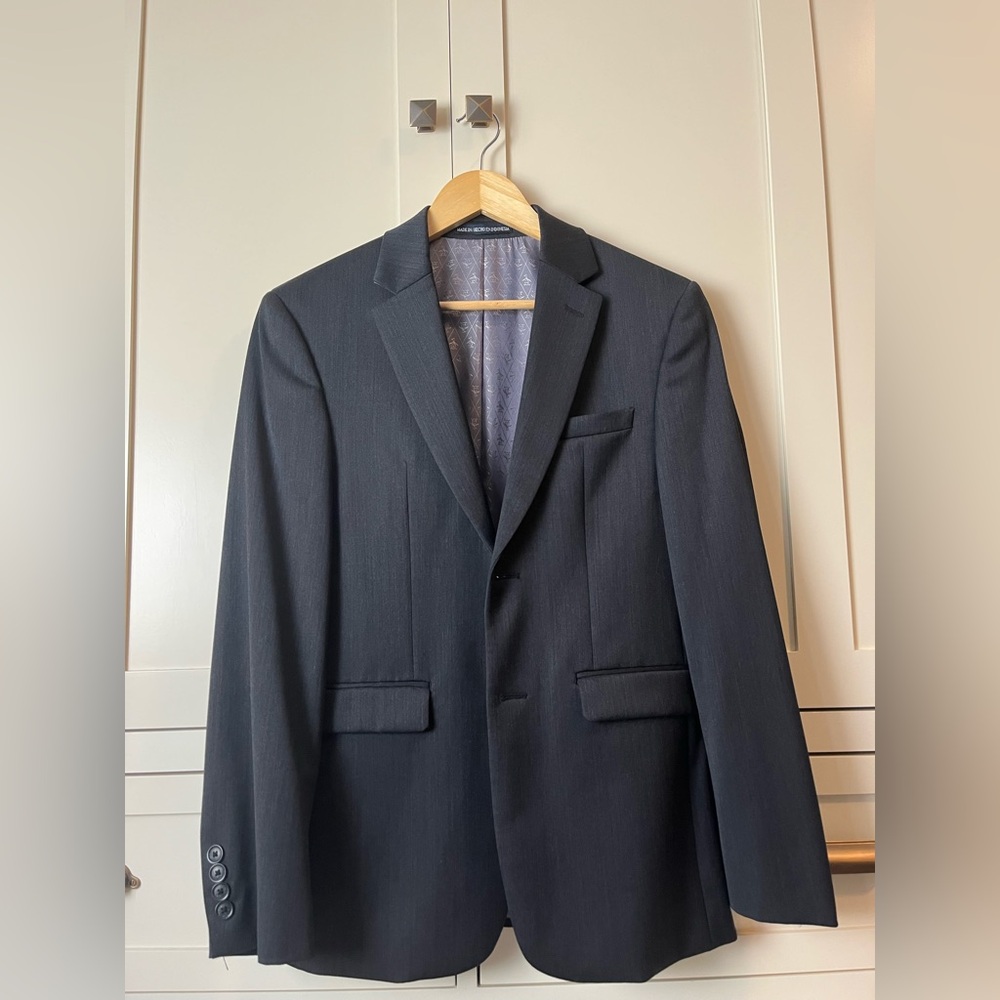 Mens Original Penguin Charcoal Suit Jacket - 36S
